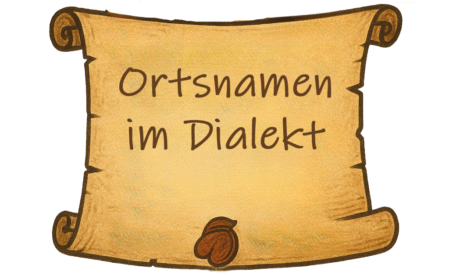 Button Ortsnamen im Dialekt